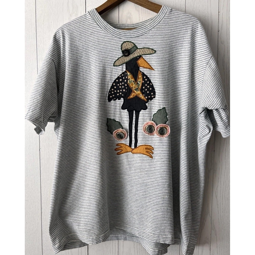 Vintage Halloween Fall T-Shirt Tennessee River Striped crow Single Stitch Green